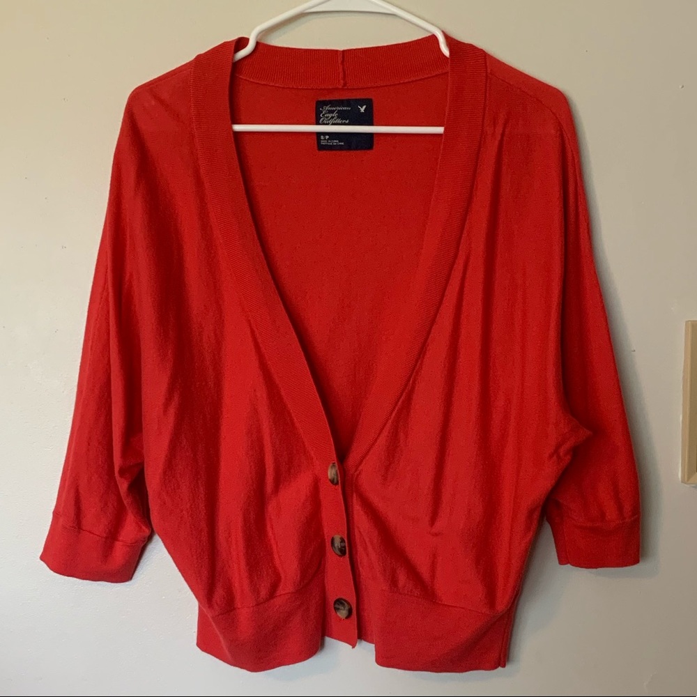 American Eagle coral cardigan